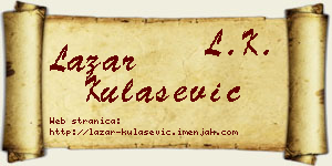 Lazar Kulašević vizit kartica
